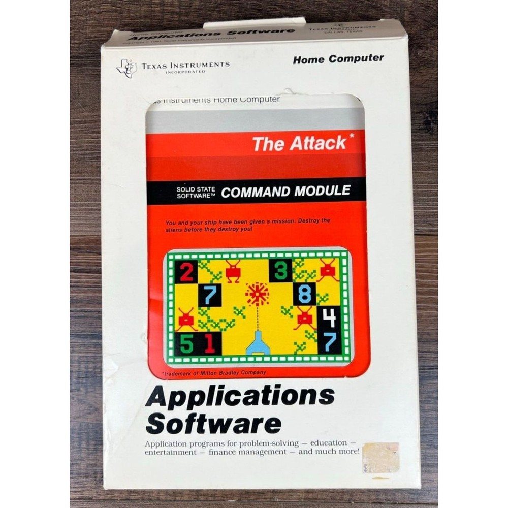 Texas Instruments TI 99/4a The Attack Game Computer Module Complete - Picture 1 of 7